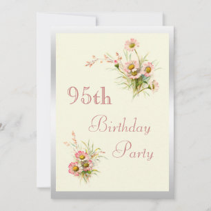 Invitation Fleurs Chic de Printemps 95e Anniversaire