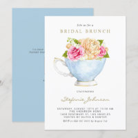 Fleurs d'aquarelle dans la Fête des mariées Teacup