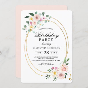 Invitation Fleurs d'aquarelle de printemps colorées modernes