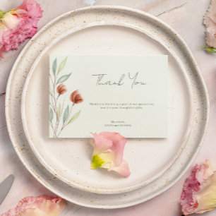 Invitation Fleurs d'aquarelle vert pastel