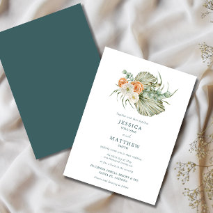 Invitation Fleurs d'automne Mariage extérieur rustique