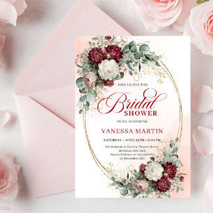 Invitation Fleurs de Bourgogne intemporelles avec douche de m