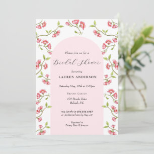 Invitation Fleurs de cerisier rose et blanc Fête des mariées