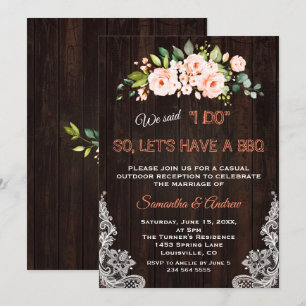 Invitation Fleurs de corail vivant rustique Dentelles I FAIRE