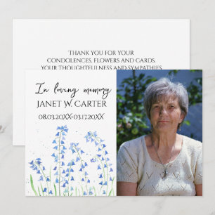 Invitation Fleurs de jacinthe bleues en souvenir affectueux