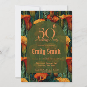 Invitation Fleurs de lys personnalisées pour 20e anniversaire