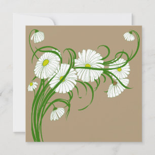 Invitation Fleurs de Marguerite de Gerber Vintage 