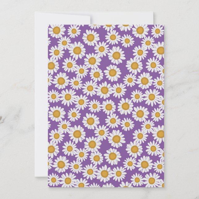 Invitation Fleurs de marguerite ditsy (Devant)