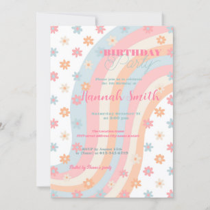 Invitation Fleurs de marguerite super Retro Boho Floral