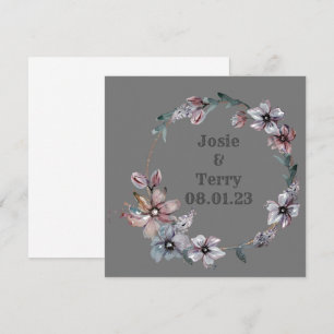 Invitation Fleurs de mariage germinales Merci vectoriel flora