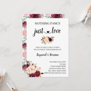 Invitation Fleurs de Marsala Rien de Fantaisiste juste Amour 