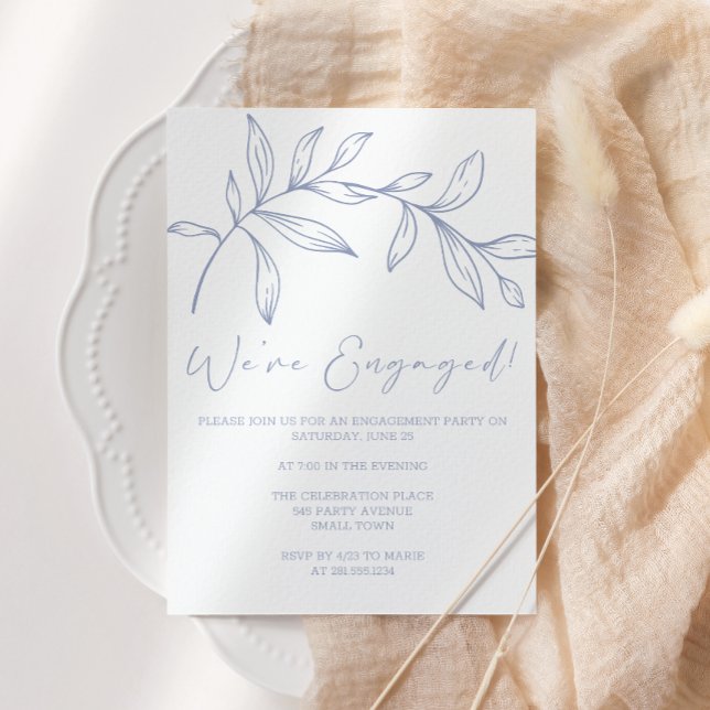 Invitation Fleurs de périwinkle Boho Party (Créateur téléchargé)
