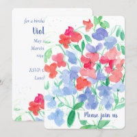 Fleurs de pois doux fête d'anniversaire