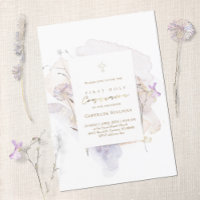 fleurs de prairie aquarelle Première communion sai