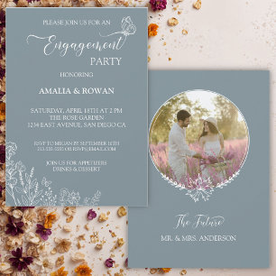 Invitation Fleurs de prairie Partie d'engagement