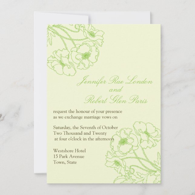 Invitation Fleurs de printemps Mariages Mariages floraux (Devant)