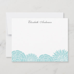 Invitation Fleurs de printemps personnalisées Flat Merci note