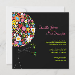 Invitation Fleurs de printemps Whimsical Pop Tree Mariage Inv