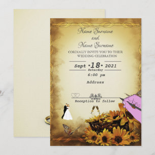 Invitation Fleurs de soleil