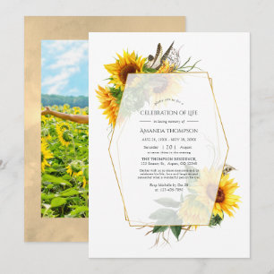 Invitation Fleurs de soleil Fête géométrique de la vie Photo