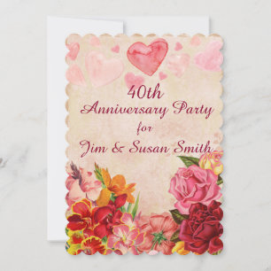 Invitation Fleurs de Steampunk victorien Anniversaire des Coe