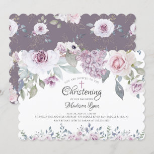 Invitation Fleurs de violet d'aquarelle