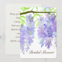 Fleurs de Wisteria Fête des mariées d'aquarelle