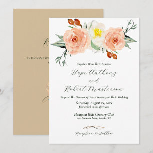 Invitation Fleurs d'été brillantes Mariage
