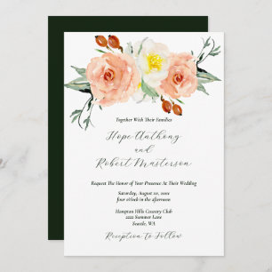Invitation Fleurs d'été brillantes Mariage