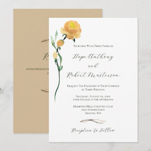 Invitation Fleurs d'été brillantes Mariage