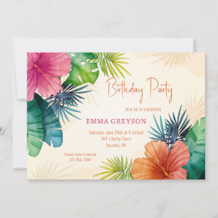 Invitation Fleurs d'Hibiscus
