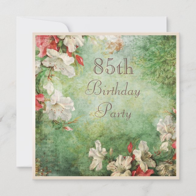 Invitation Fleurs d'hibiscus chic du 85e anniversaire du Shab (Devant)