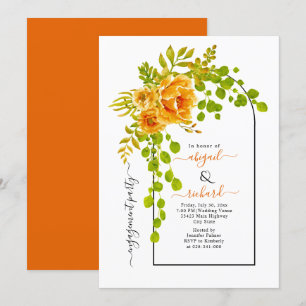 Invitation Fleurs d'orange et mariage d'arc