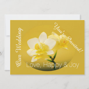 Invitation Fleurs d'orchidées blanches en mariage chrétien ja