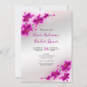 Invitation Fleurs d'orchidées Élégant floral Baby Shower de m