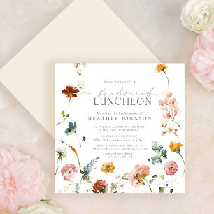 Invitation Fleurs du jardin Aquarelle Bridesservatrices Déjeu