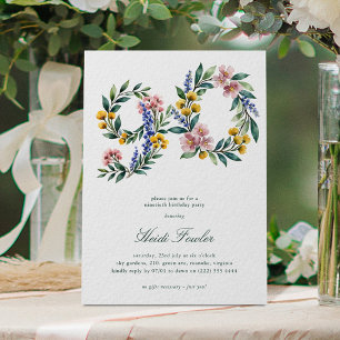 Invitation Fleurs Élégantes 60' Botanique 90e Anniversaire