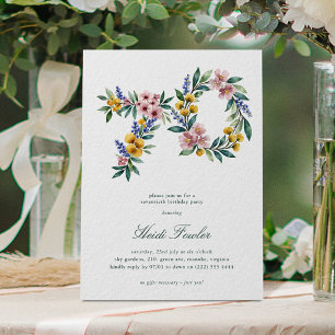 Invitation Fleurs Élégantes 70' Botanique 70e Anniversaire