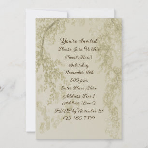 Invitation Fleurs élégantes Branches Design Party
