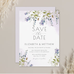 Invitation Fleurs élégantes Enregistrer la date