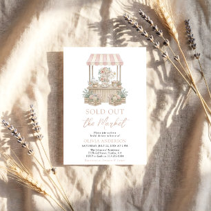 Invitation Fleurs épuisées Marché de la mariée Fête de mariag