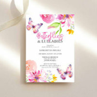 Fleurs et papillons Baby shower de jardin