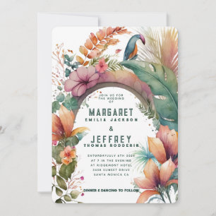 Invitation Fleurs exotiques Arch Tropical Summer Chic Mariage