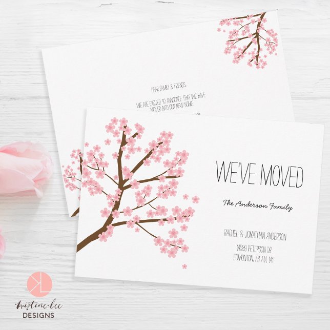 Invitation Fleurs florales de cerisiers Sakura Arbre Nous avo (Créateur téléchargé)