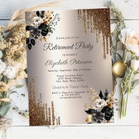 Fleurs foncées Parties scintillant Drives Ivory Re