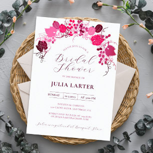 Invitation Fleurs françaises Baies sucrées Raisin Salle de fê