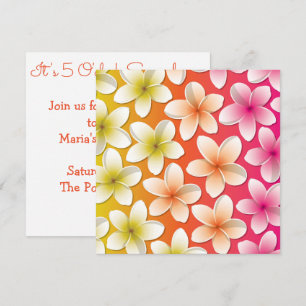 Invitation Fleurs frangipani/Plumeria