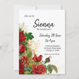 Invitation Fleurs glam chic modernes pour toutes les occasion