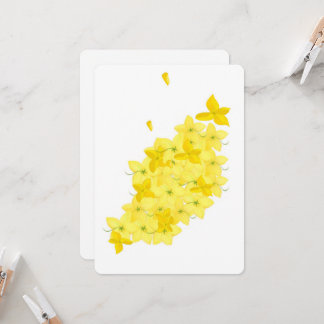 Invitation Fleurs Jaunes Minimalistes