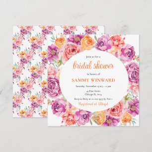 Invitation Fleurs lumineuses d'été pour une Baby Shower de ma